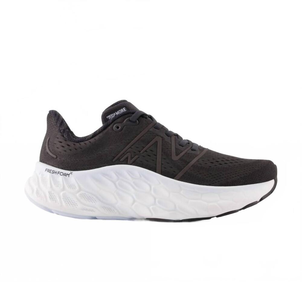 NEW NEW BALANCE women's fresh foam x more v4 running shoes in black/starlight